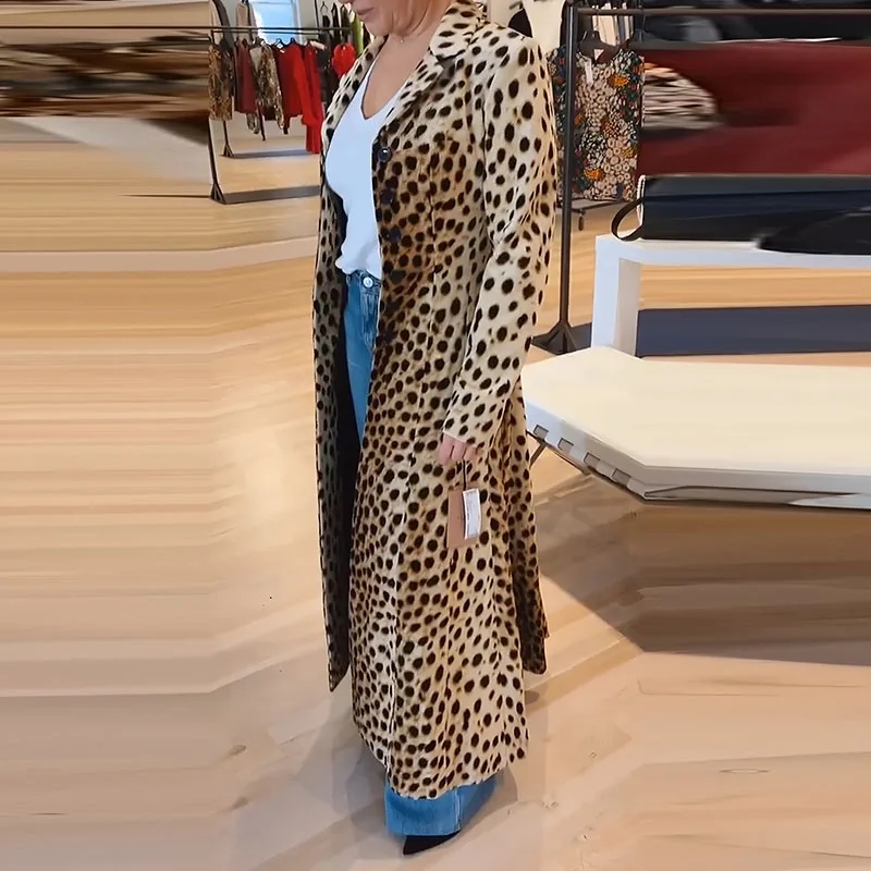 Italy Fashion Street - Modny płaszcz trencz damski z klapami,