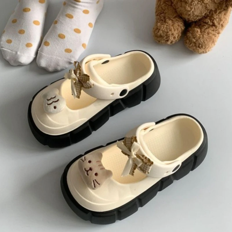 Korean Street Fashion Female - Nowe Urocze DIY Klapki Damskie w
