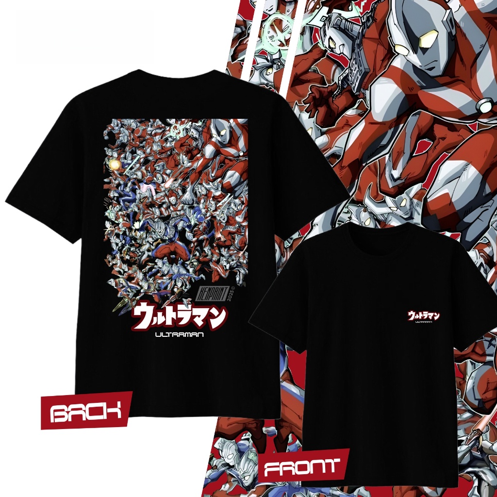 Street Fashion Anime - Anime Ultraman Bawełniana Koszulka z Nadrukiem