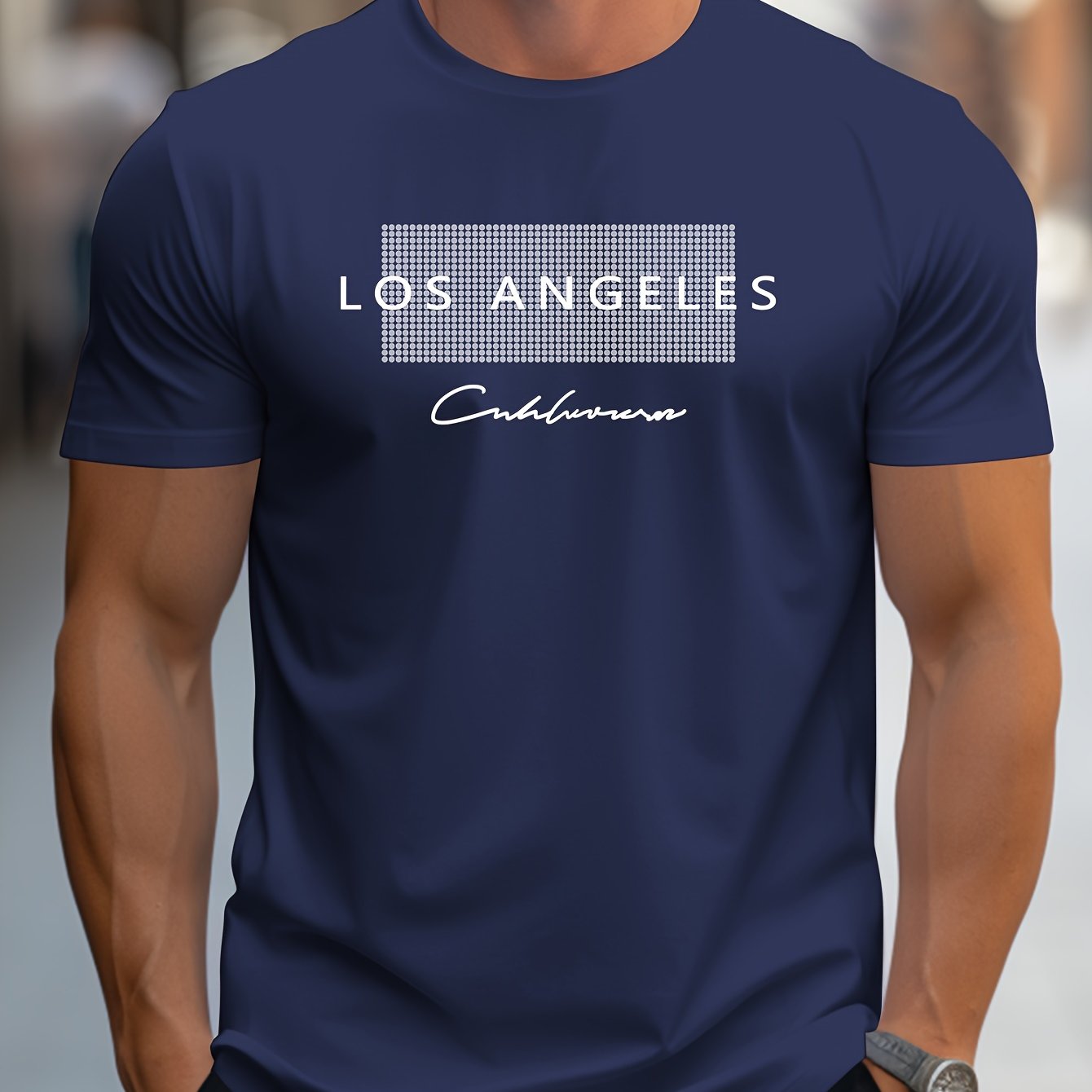 Street Fashion Los Angeles - Koszulka męska Los Angeles Pattern 3D