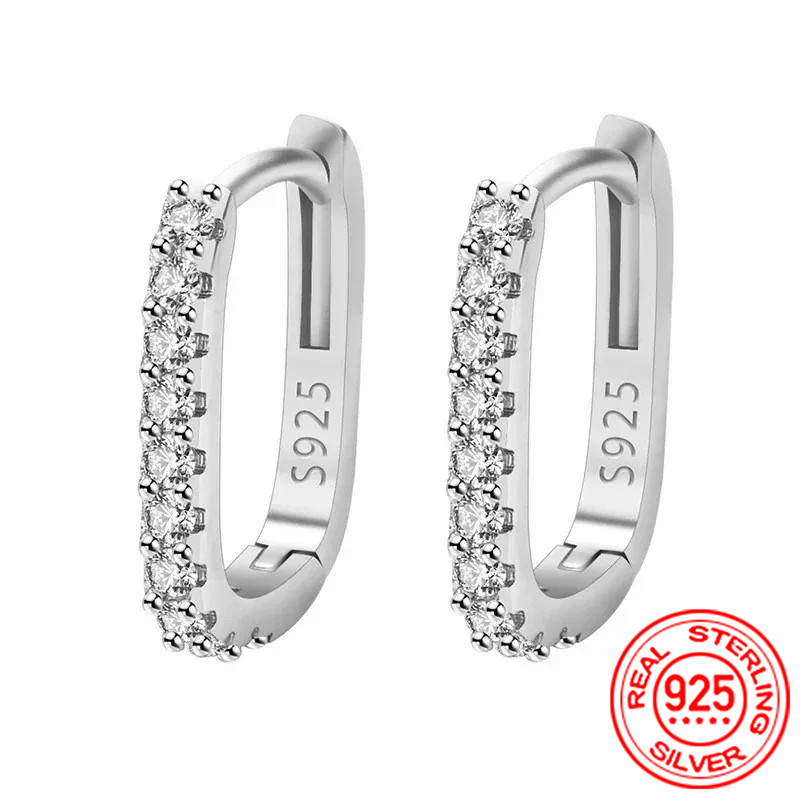 Street Fashion Earrings - Wysokiej jakości 925 Sterling Silver Crystal