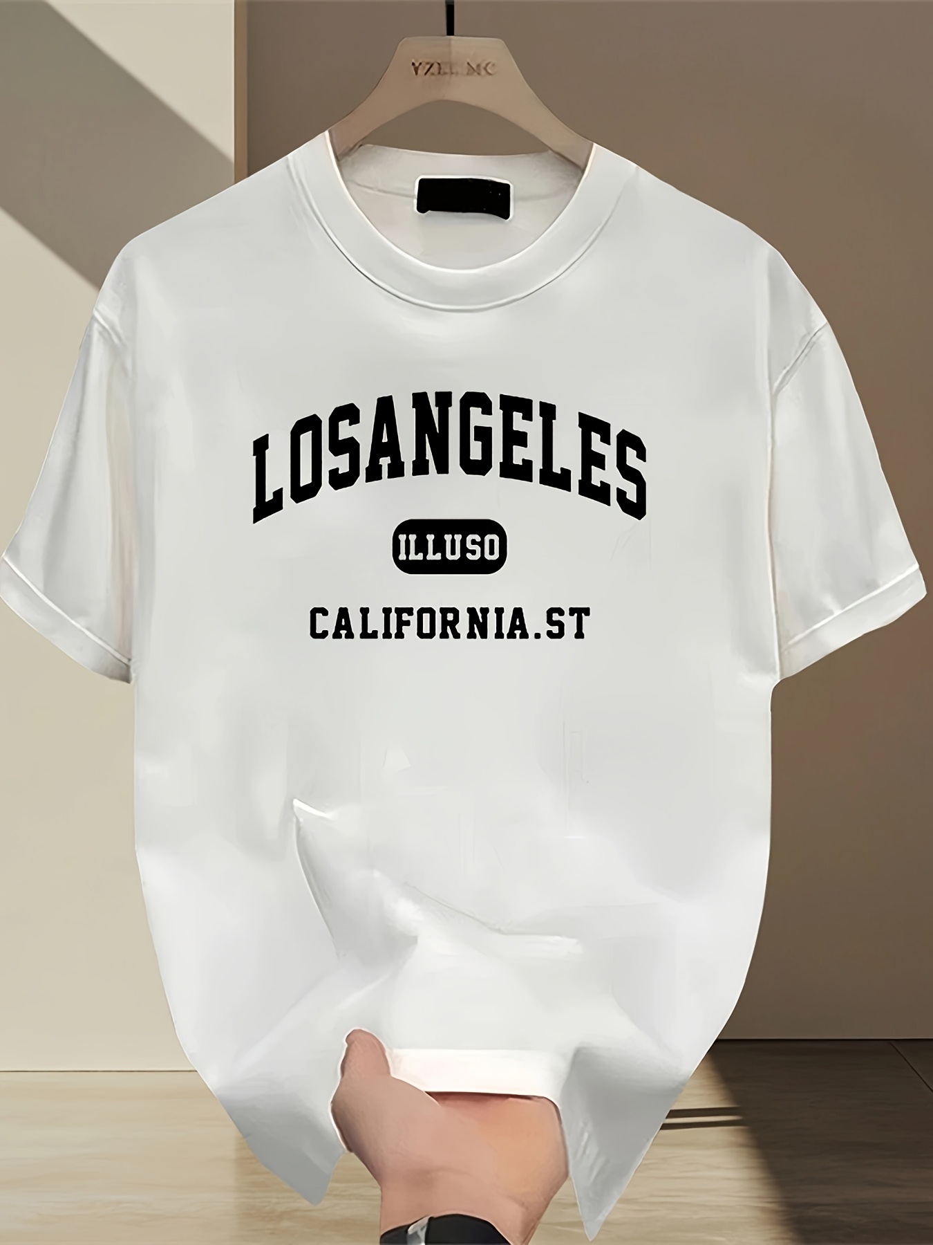 Street Fashion Los Angeles - Koszulka z napisem Los Angeles, okrągły
