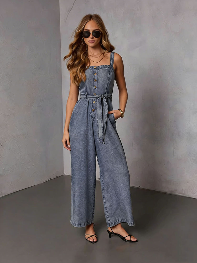 Street Fashion Jeans - Letnie damskie kombinezony jeansowe w stylu