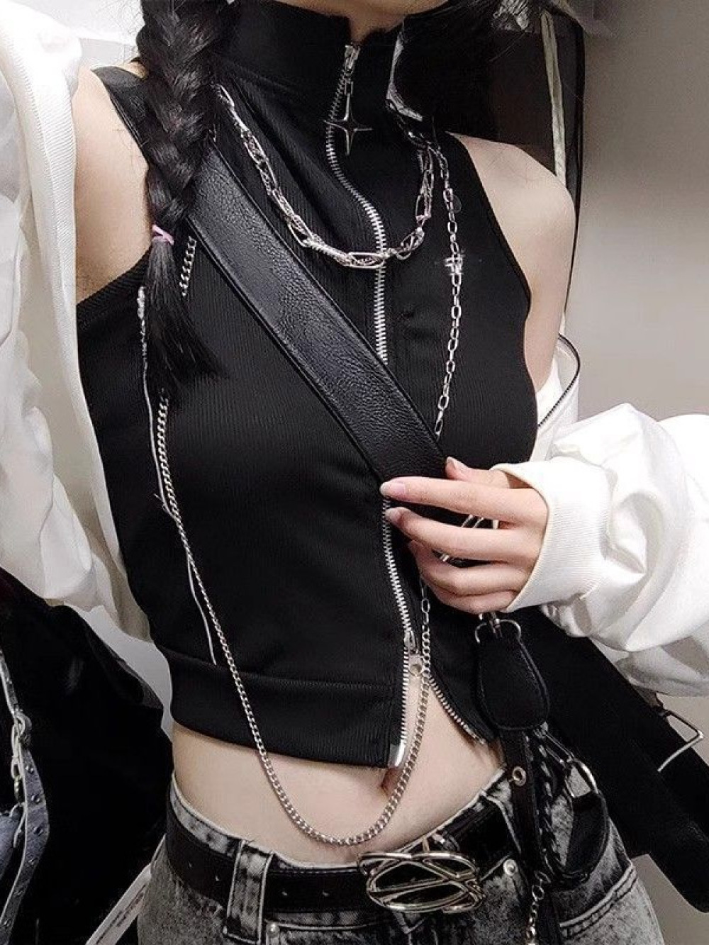 Street Fashion Goth - Nowa letnia krótka kamizelka dla dziewczyn,