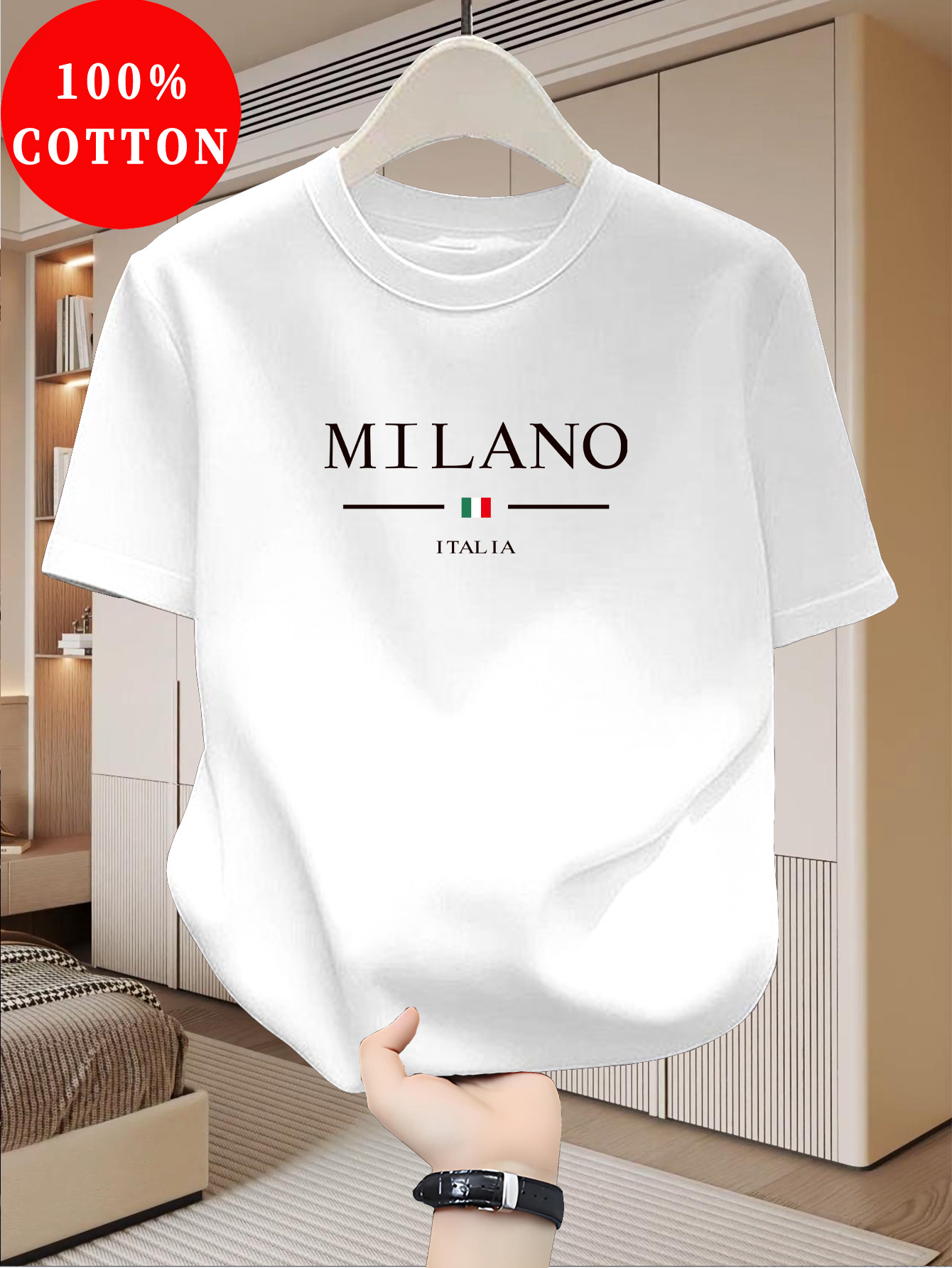 Street Fashion Of Milan - Krótkie rękawy z nadrukiem w stylu