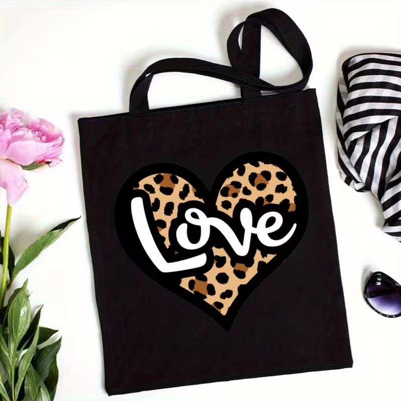 Tote Bag Canvas Print - Torba płócienna z nadrukiem serca w