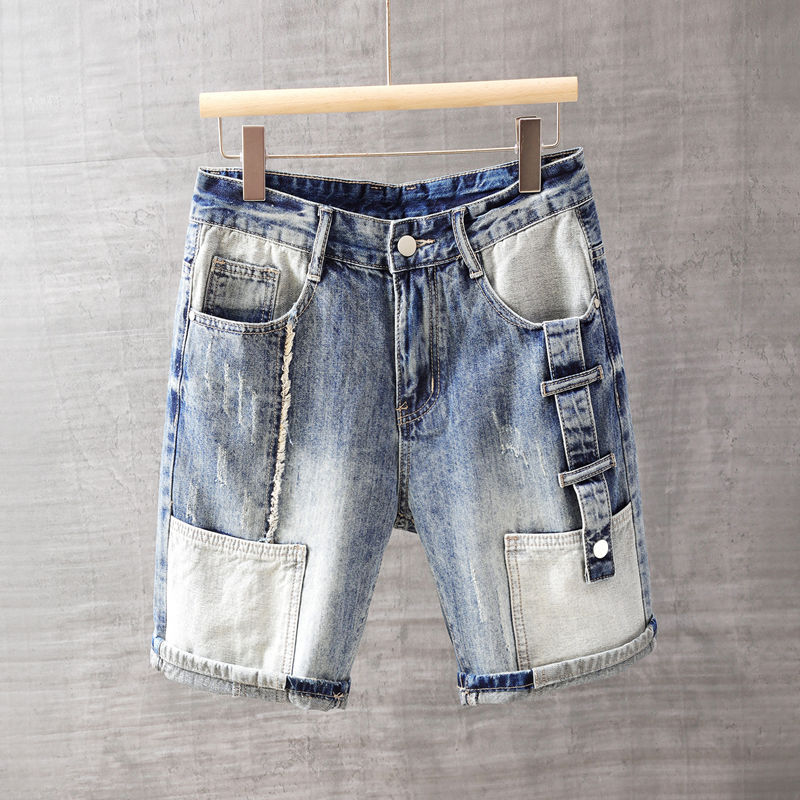 Street Fashion Jeans - Męskie krótkie spodnie jeansowe z kieszeniami