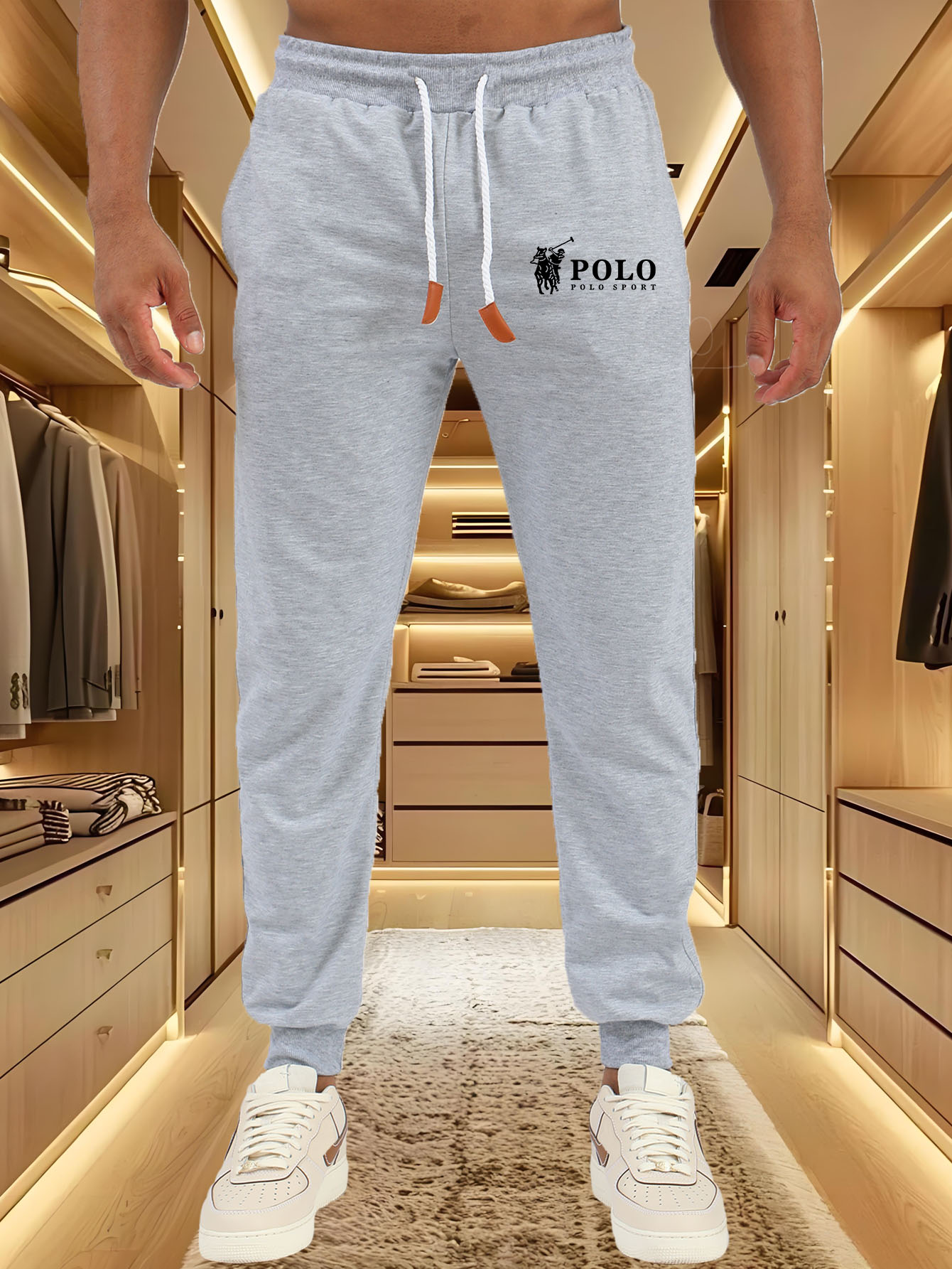 Street Fashion Logo - Męskie spodnie typu jogger, klasyczne, z