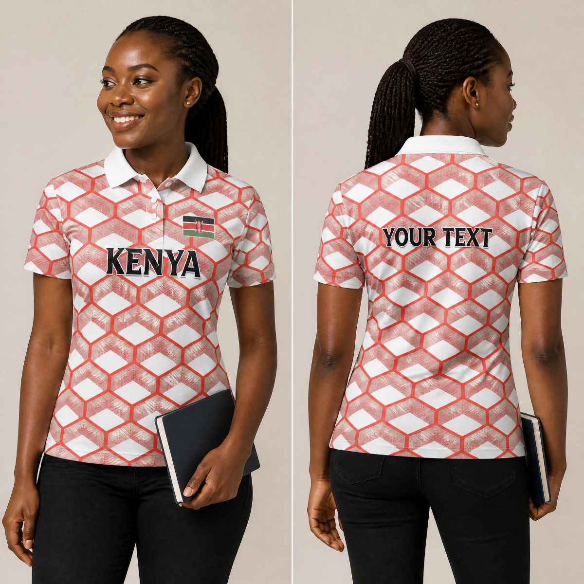 Street Fashion Kenya - Letnia koszulka polo damska z Kenii