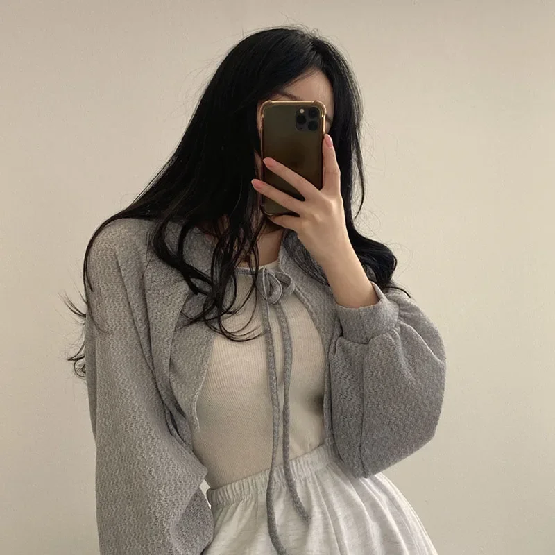 Letni damski kardigan z dziani – Korean Street Fashion Female recenzja i cena
