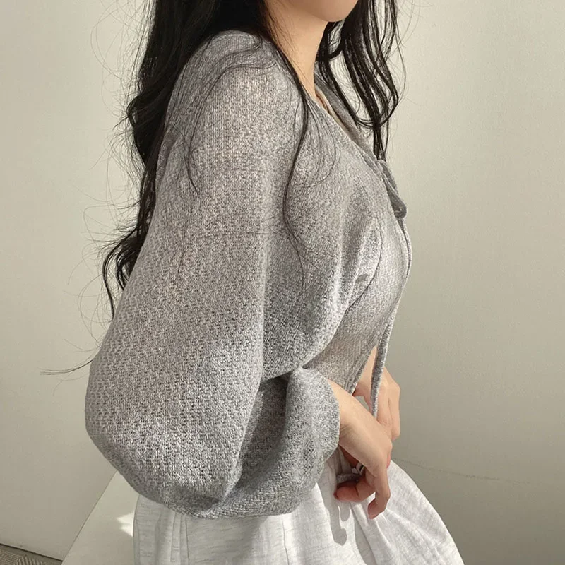 Letni damski kardigan z dziani – Korean Street Fashion Female recenzja i cena