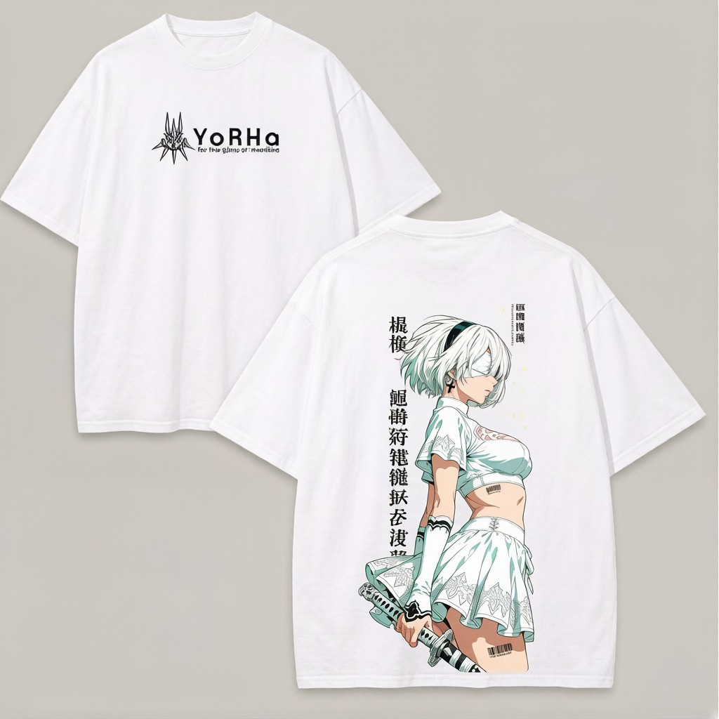 Koszulka oversize Anime NieR A – Street Fashion Logo recenzja i cena