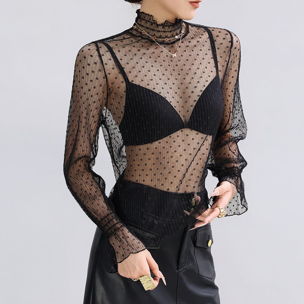 Modna bluzka z siateczki z wys – Mesh Top Layering recenzja i cena