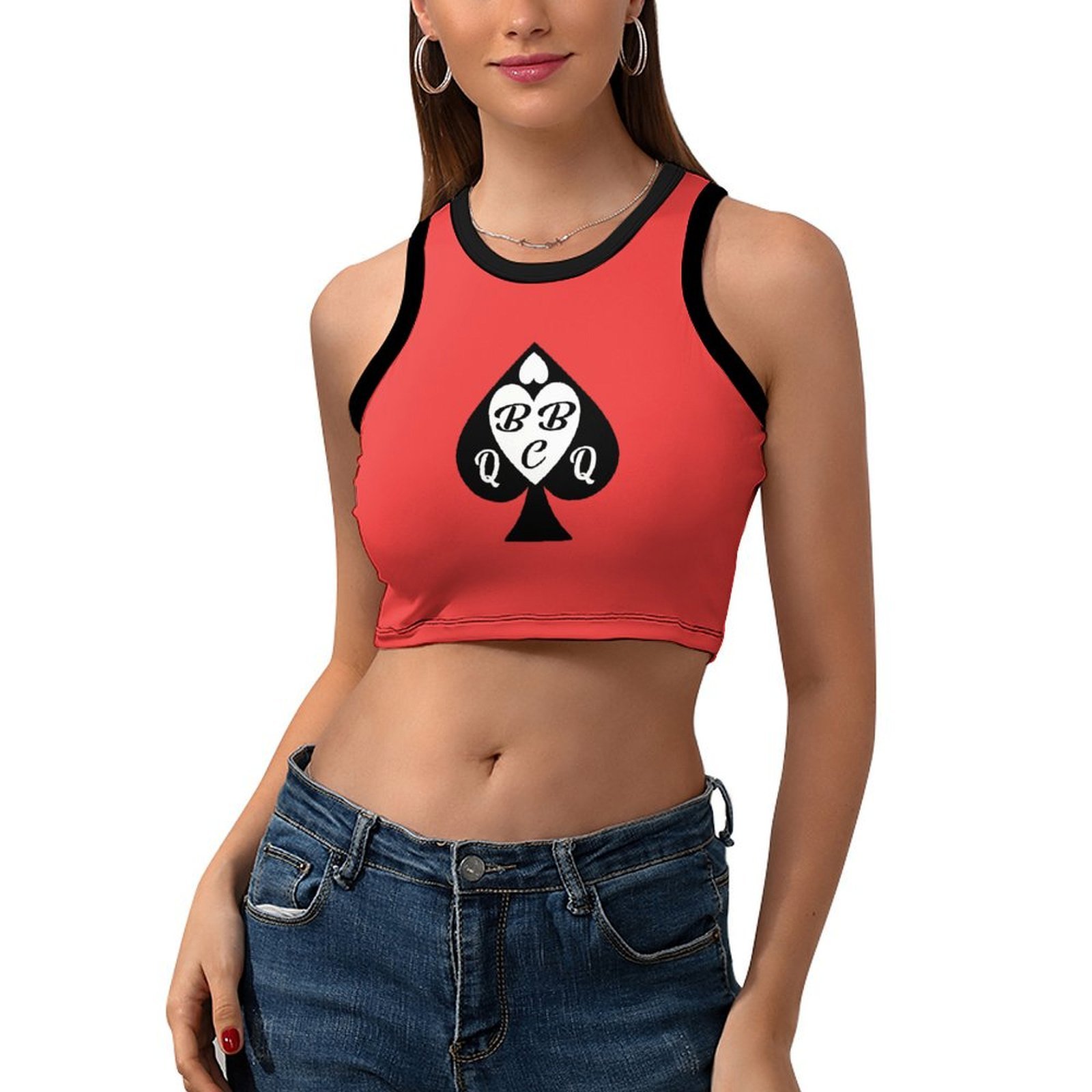 Modny retro crop top damski z  – Queen Street Fashion recenzja i cena
