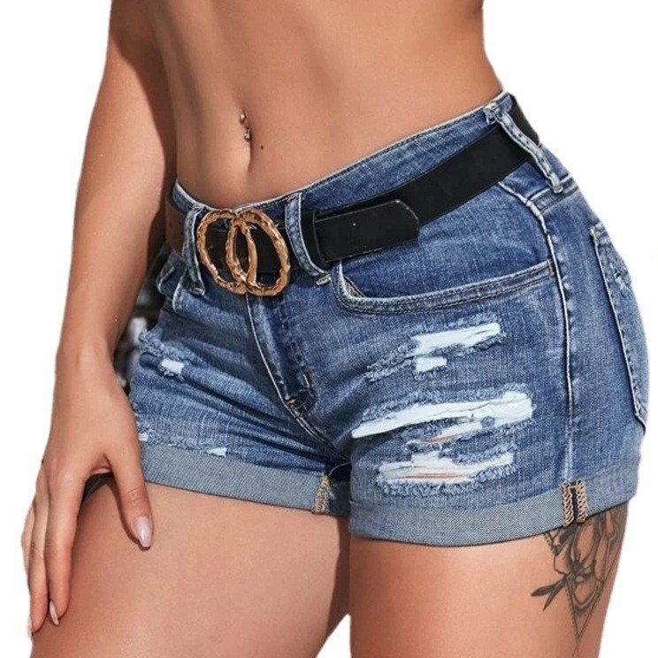 Szorty jeansowe z wysokim stan – Distressed Jean Rip recenzja i cena