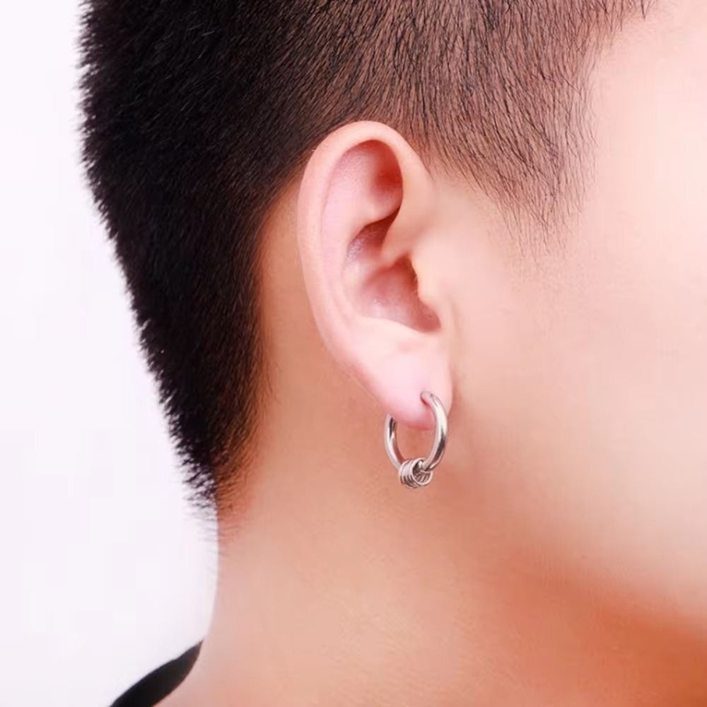 Nowa prosta moda męska i damsk – Street Fashion Earrings recenzja i cena