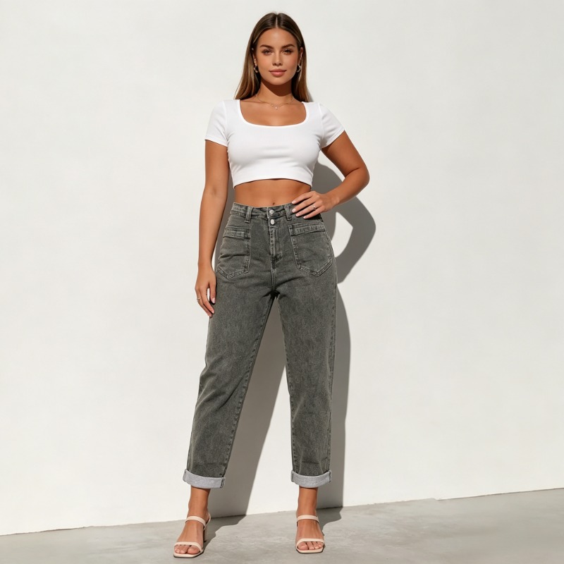 Damskie jeansy plus size w sty – Street Fashion American recenzja i cena