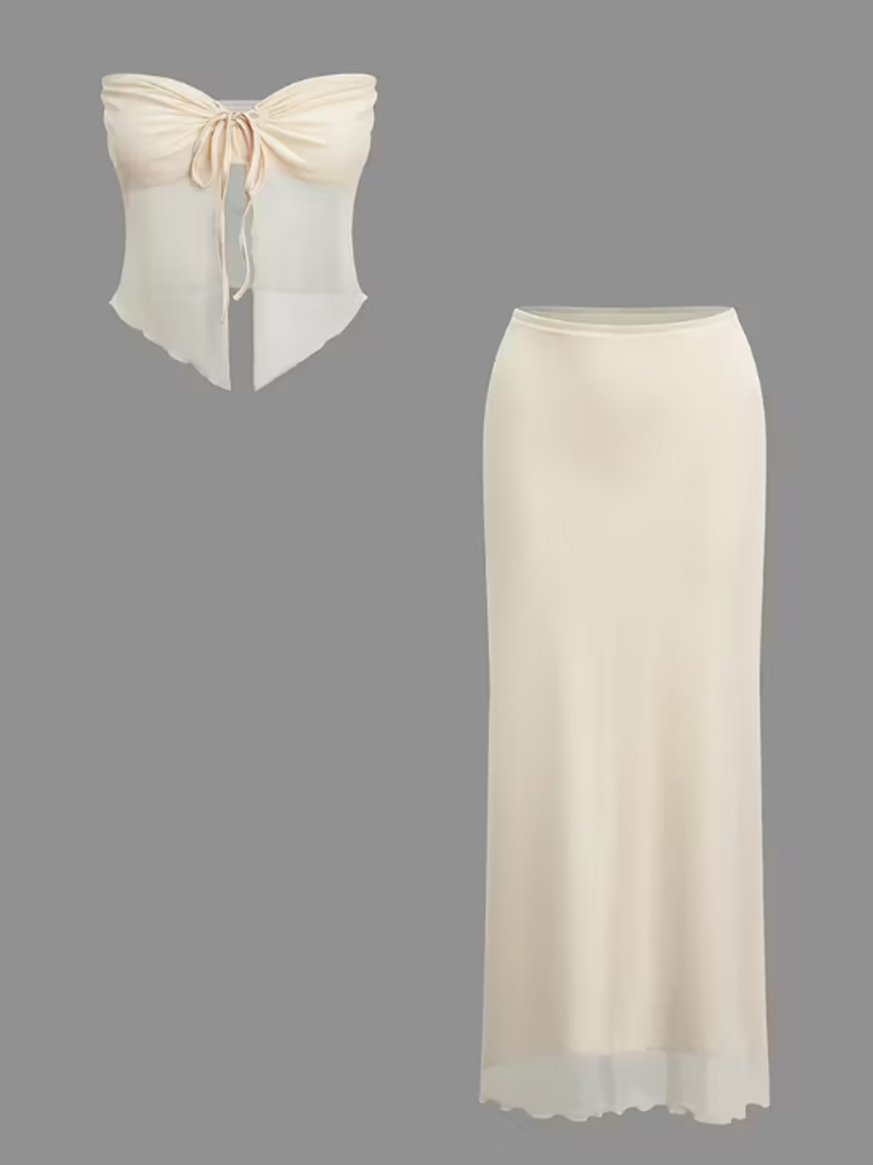Elegancki damski zestaw: marsz – Mesh Top Layering recenzja i cena