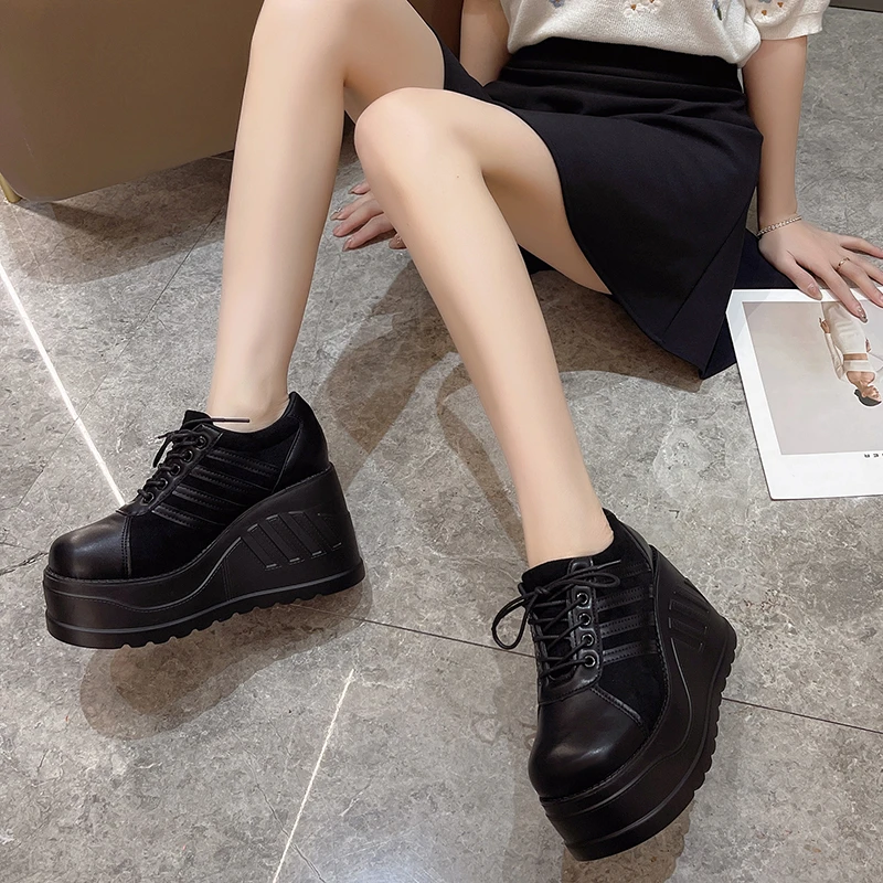 Duże Rozmiary 35-43 Czarne Dam – Street Fashion Goth recenzja i cena