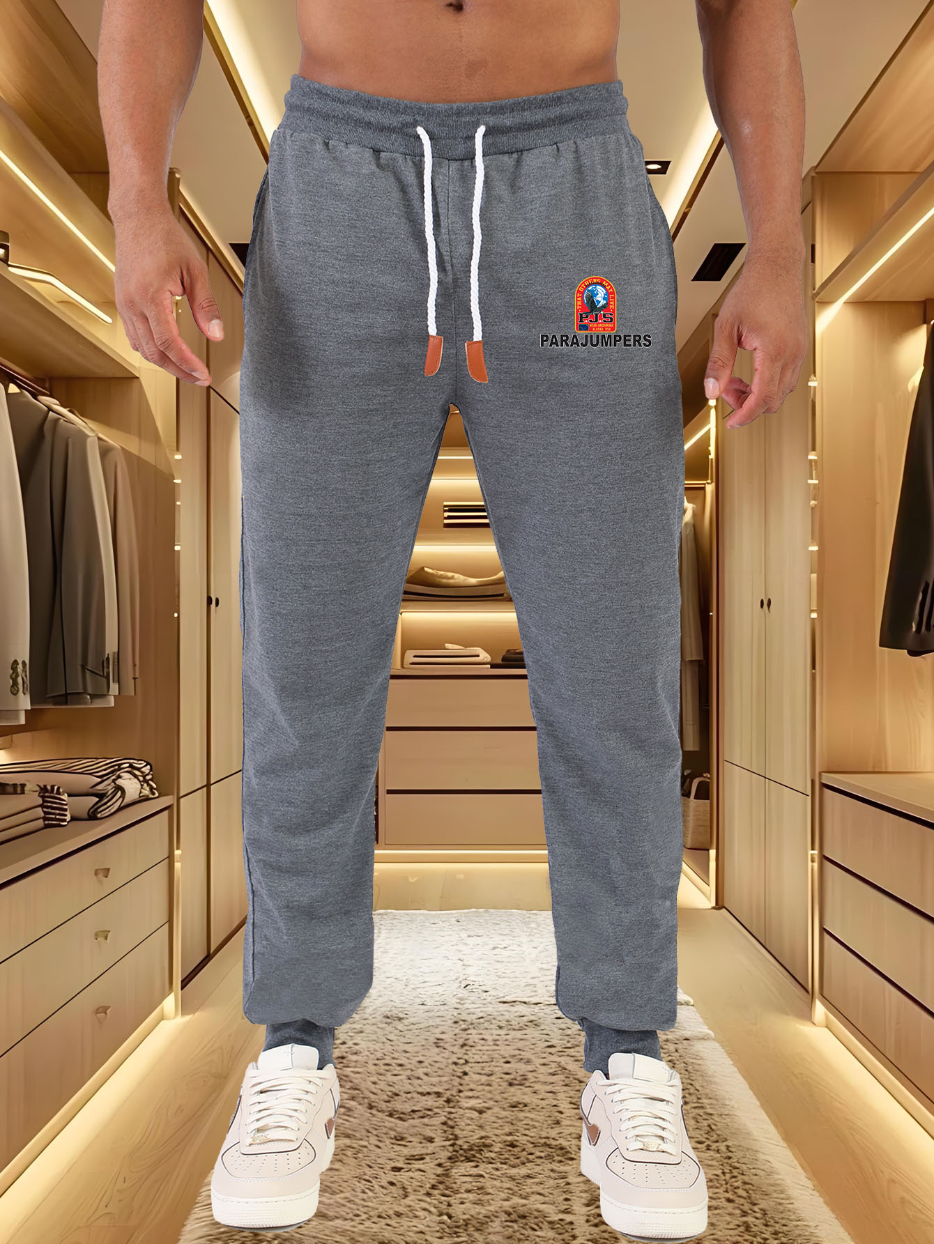 Męskie spodnie typu jogger Par – Street Fashion Logo recenzja i cena