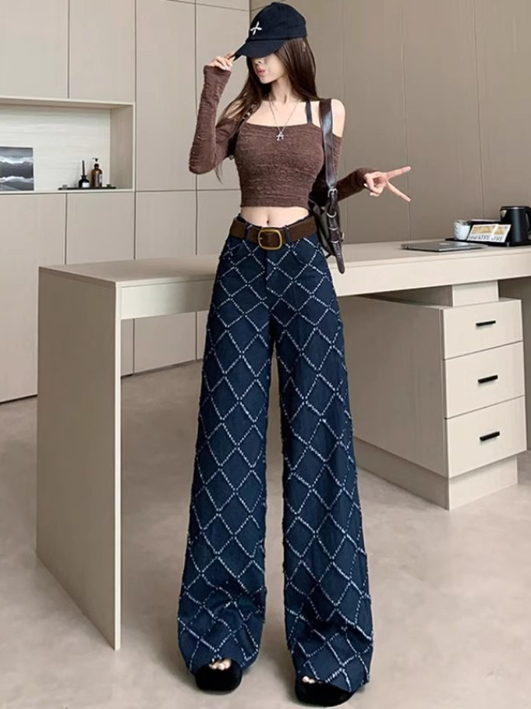 Damskie jeansy żakardowe w sty – Street Fashion Fall 2025 recenzja i cena
