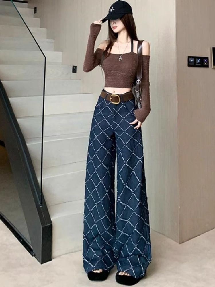 Damskie jeansy żakardowe w sty – Street Fashion Fall 2025 recenzja i cena