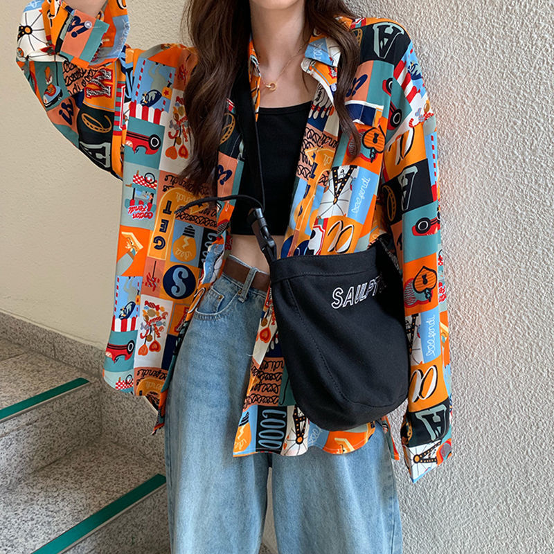 Koszule damskie z nadrukiem, n – Korean Street Fashion Female recenzja i cena