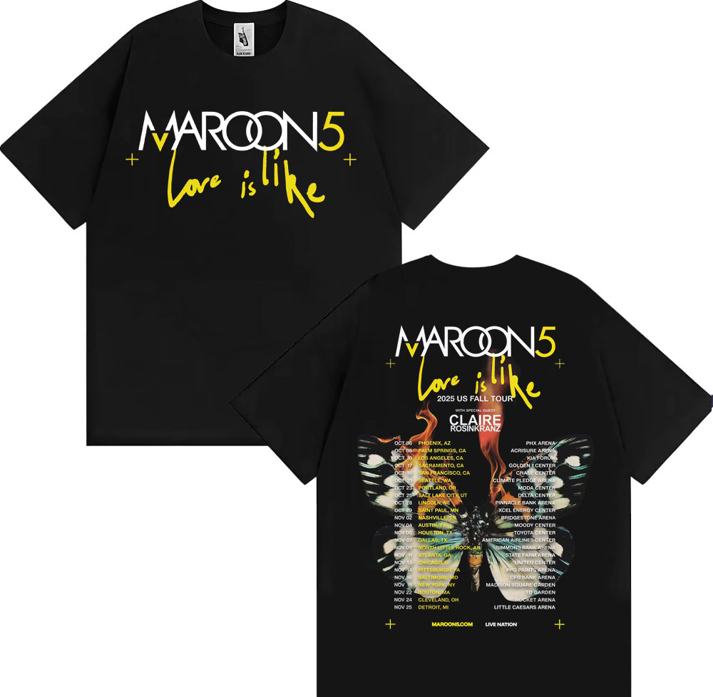 Koszulka zespołu Maroon 5 Love – Street Fashion Fall 2025 recenzja i cena