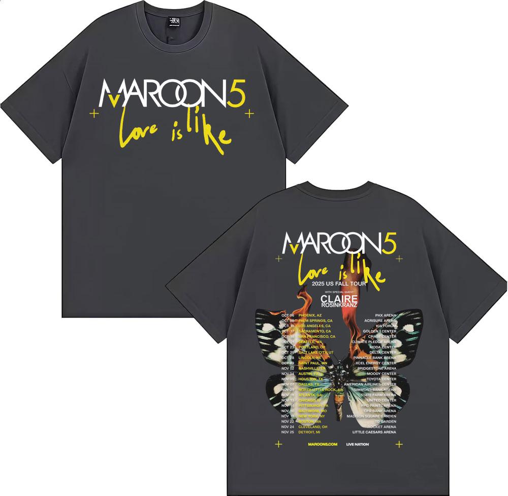 Koszulka zespołu Maroon 5 Love – Street Fashion Fall 2025 recenzja i cena