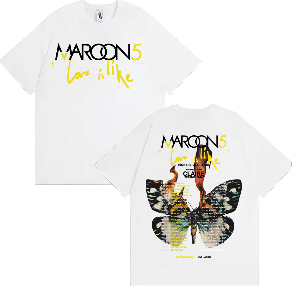Koszulka zespołu Maroon 5 Love – Street Fashion Fall 2025 recenzja i cena