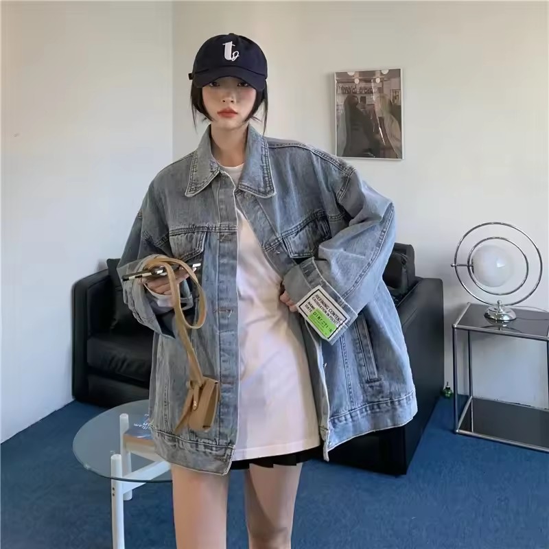 2025 Nowa moda Kurtka dżinsowa – Korean Street Fashion Female recenzja i cena