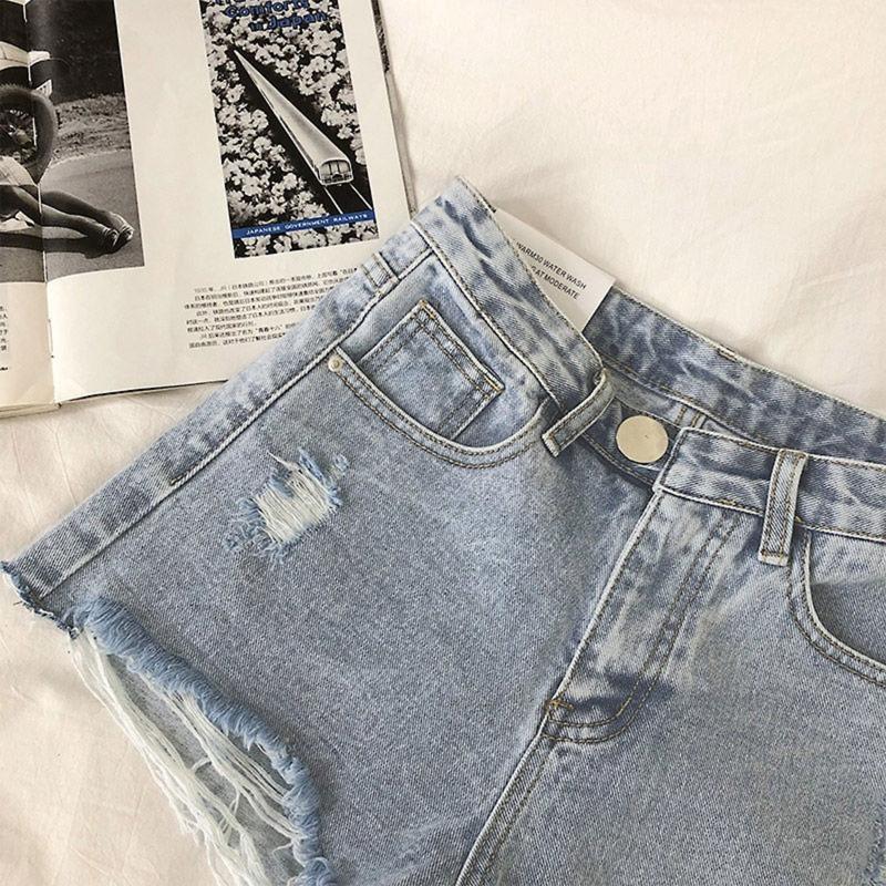 77HE damskie spodenki jeansowe – Distressed Jean Rip recenzja i cena