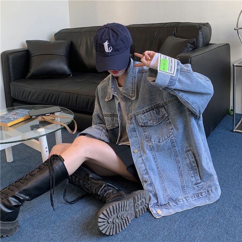 Damska kurtka jeansowa oversiz – Korean Street Fashion Female recenzja i cena