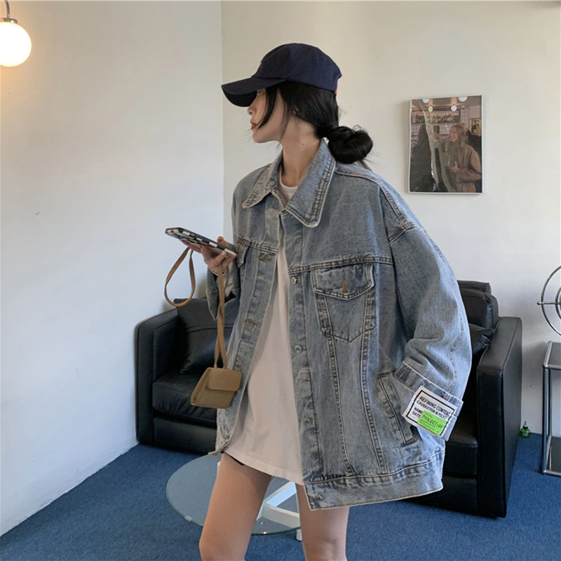 Damska kurtka jeansowa oversiz – Korean Street Fashion Female recenzja i cena
