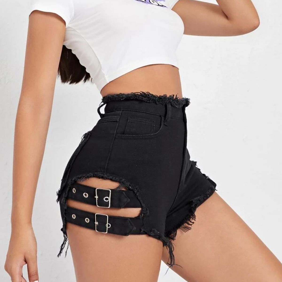 Damskie dżinsowe szorty z wyso – Street Fashion Jeans recenzja i cena
