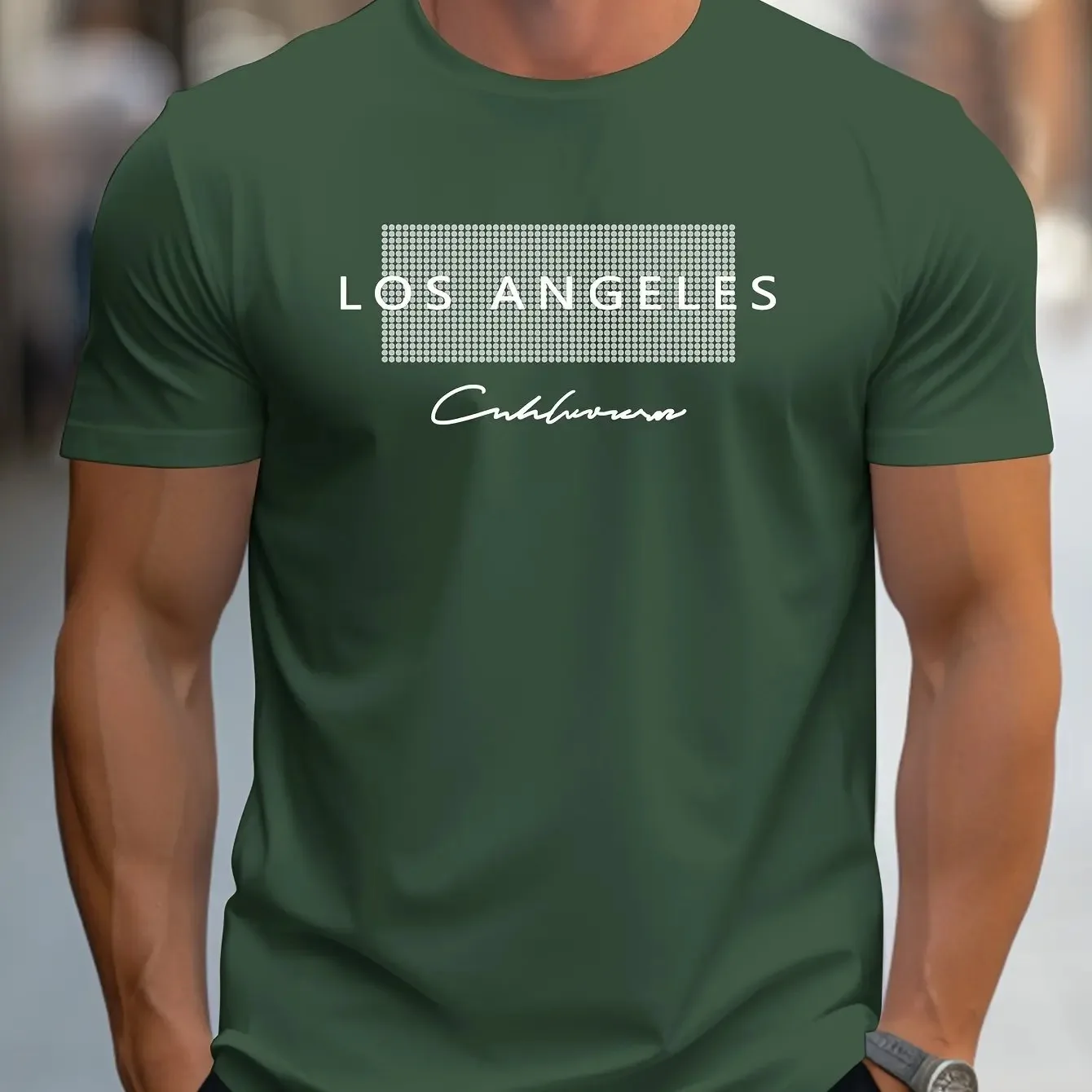 Letnia męska luźna koszulka z  – Street Fashion Los Angeles recenzja i cena