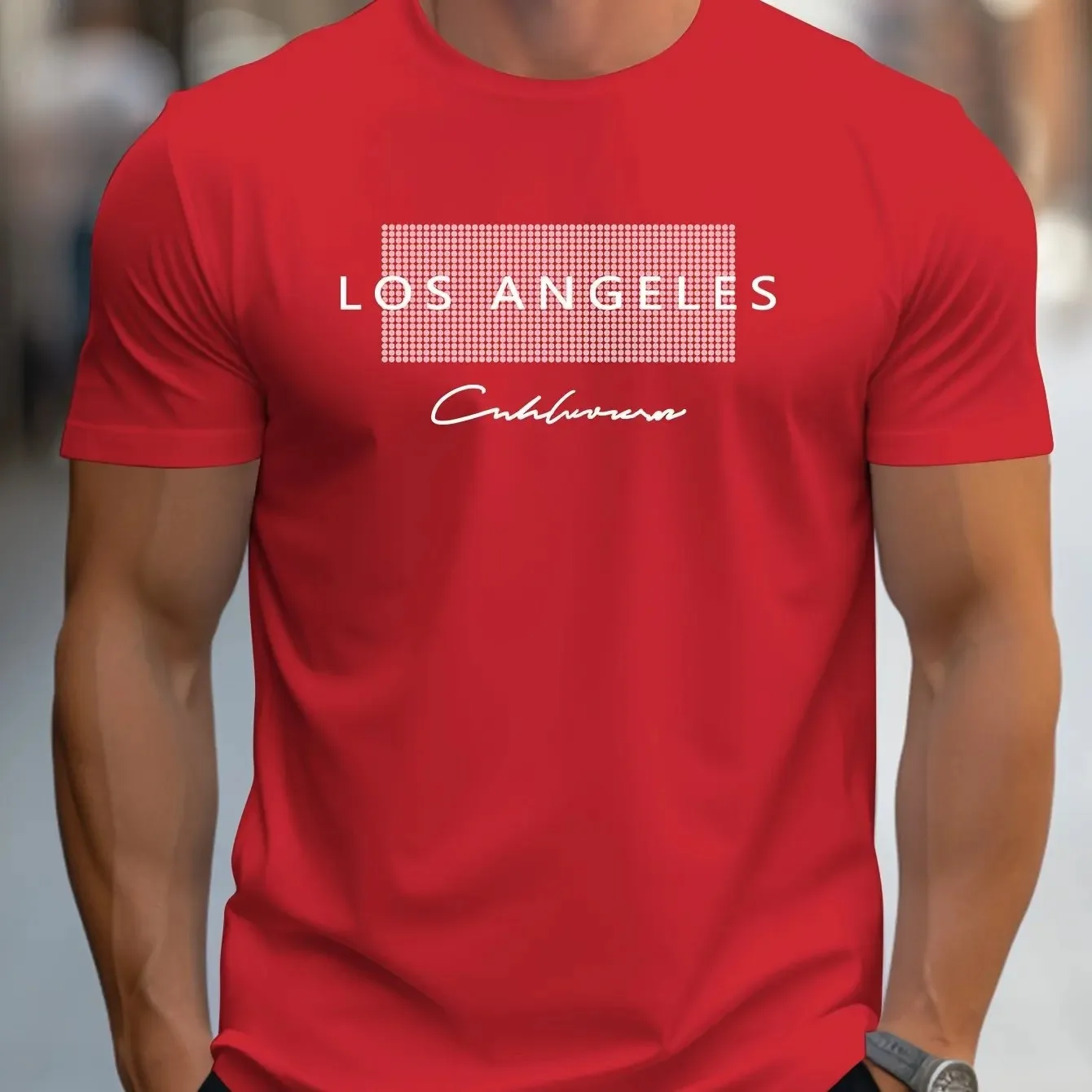 Letnia męska luźna koszulka z  – Street Fashion Los Angeles recenzja i cena