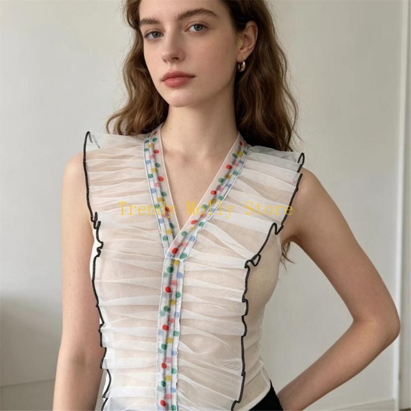 N5KB Fashion Hollows Out Letni – Mesh Top Layering recenzja i cena