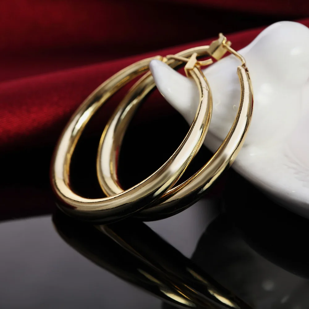 Luksusowe kolczyki Y2k z okrąg – Street Fashion Earrings recenzja i cena