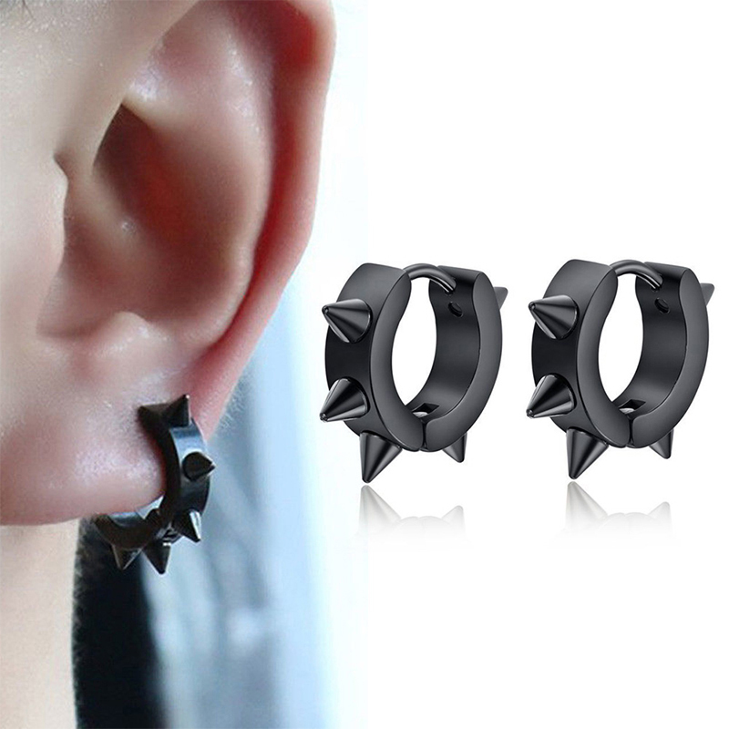 6 par czarnych kolczyków unise – Street Fashion Earrings recenzja i cena