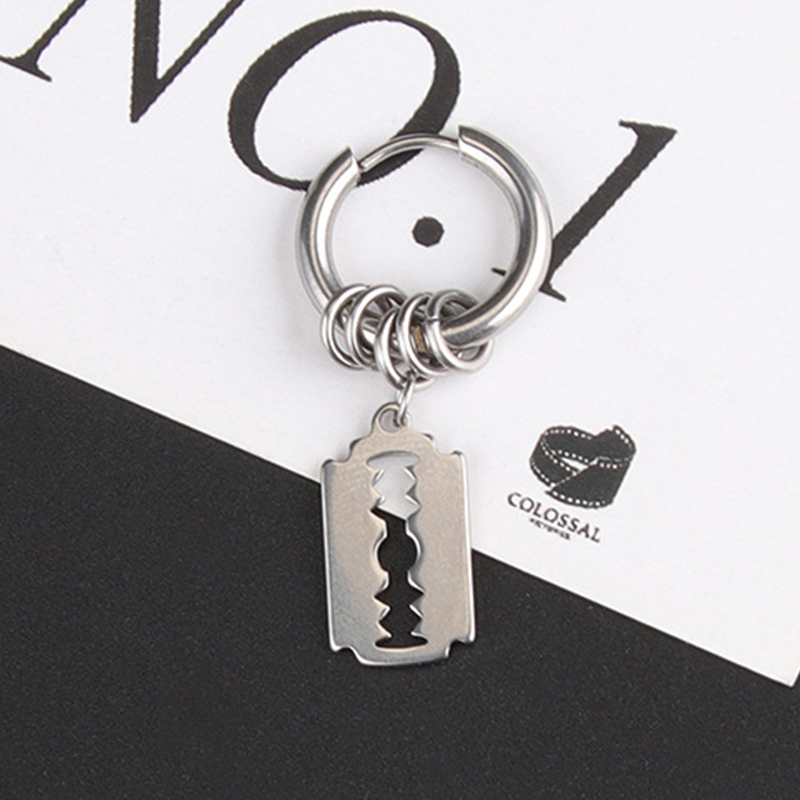 Moda kolczyki z ostrzem ze sta – Street Fashion Earrings recenzja i cena
