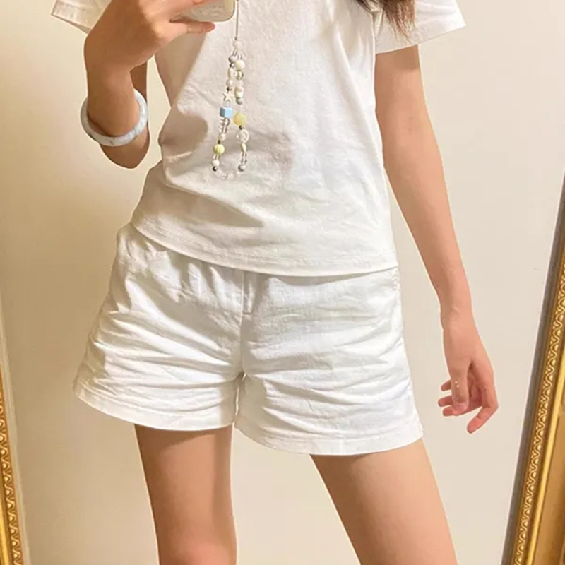 Bawełniane szorty z wysokim st – Korean Street Fashion Female recenzja i cena