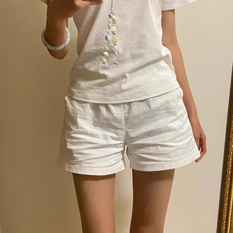 Bawełniane szorty z wysokim st – Korean Street Fashion Female recenzja i cena