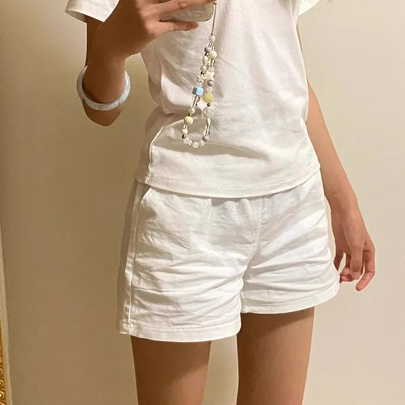 Bawełniane szorty z wysokim st – Korean Street Fashion Female recenzja i cena