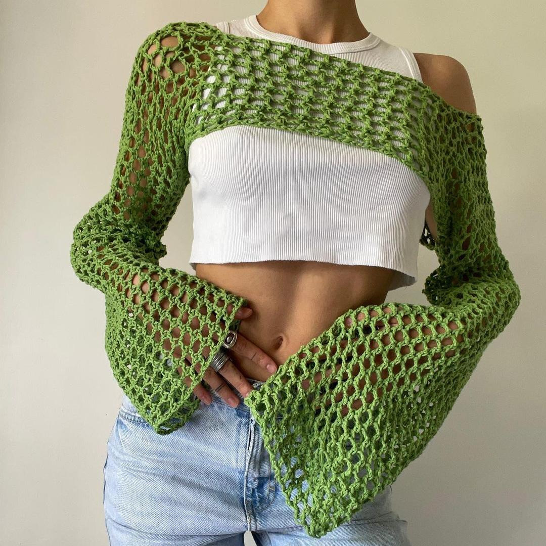 Szydełkowy top z długim rękawe – Mesh Top Layering recenzja i cena