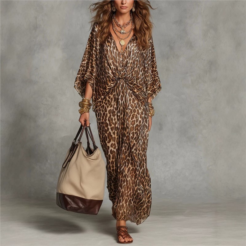 Sukienka maxi damska w panterk – Italy Fashion Street recenzja i cena