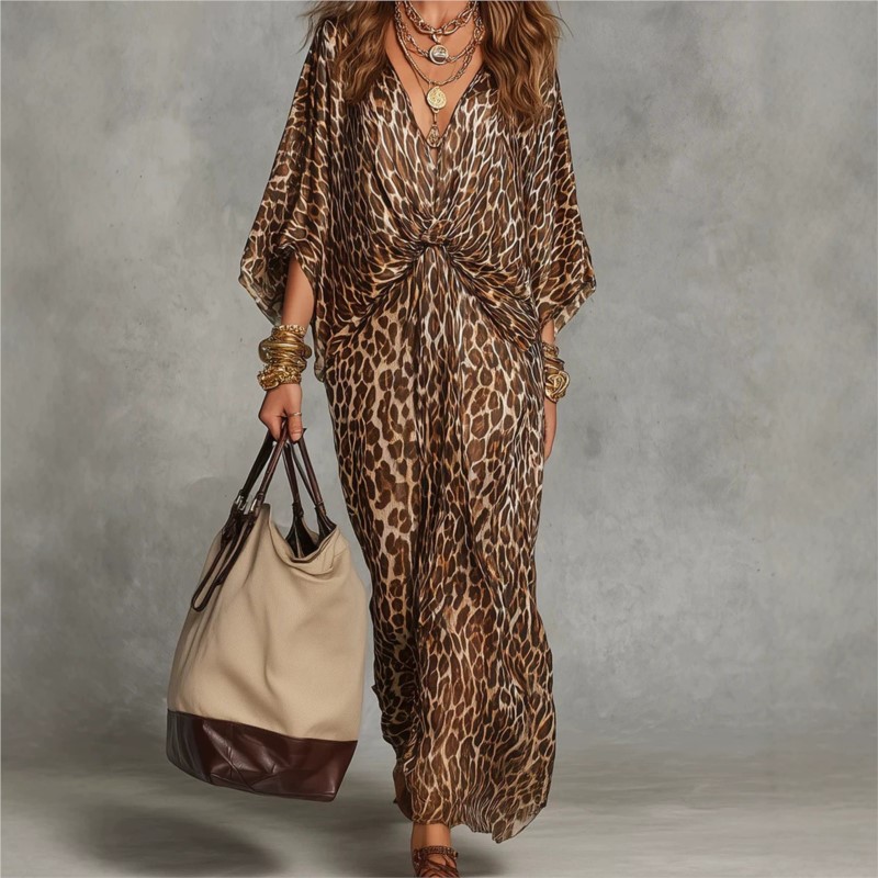 Sukienka maxi damska w panterk – Italy Fashion Street recenzja i cena