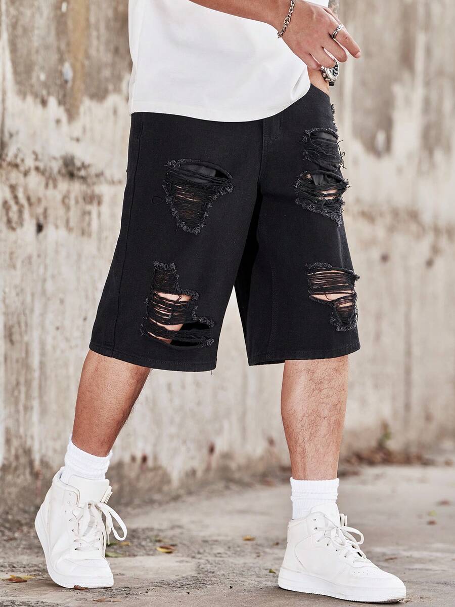 Męskie szorty jeansowe Manfini – Distressed Jean Rip recenzja i cena