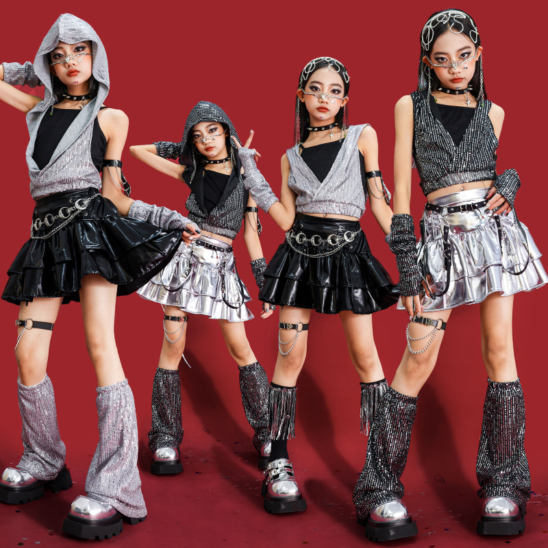 Dziewczęce bluzy crop z cekina – Street Fashion Goth recenzja i cena